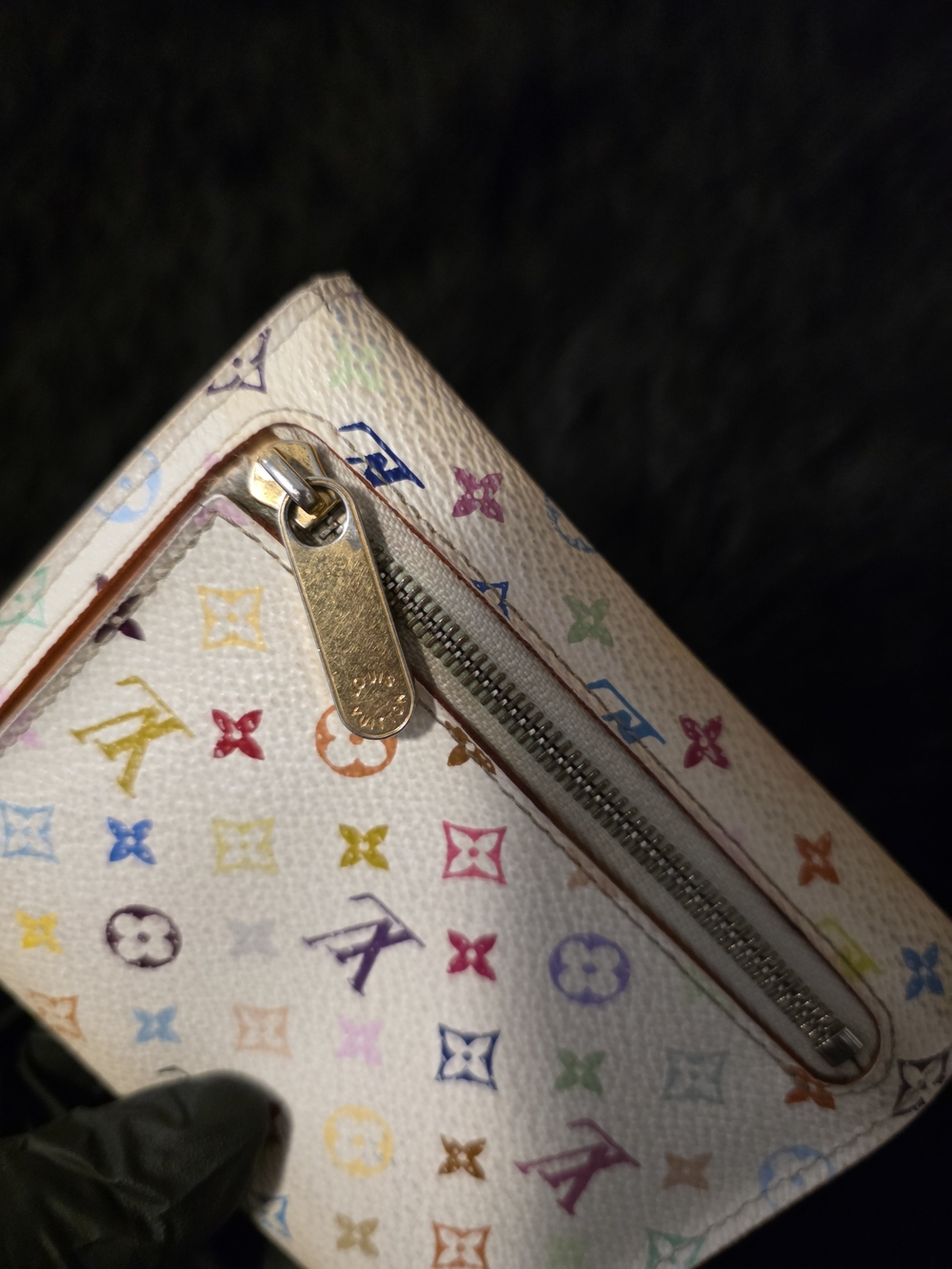 Authentic Louis Vuitton White Multicolor Monogram Wallet - Picture 11 of 16